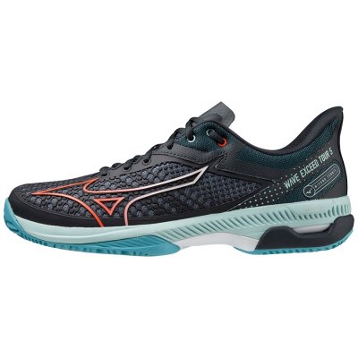 Zapatos Mizuno WAVE Exceed Tour 5 CC Mujer - Negros / Rojos / Turquesa - Chile M537UBEWHA